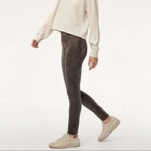 Aritzia Wilfred Free Daria pant,leggings,High-rise,Faux Suede,vegan,XS‎